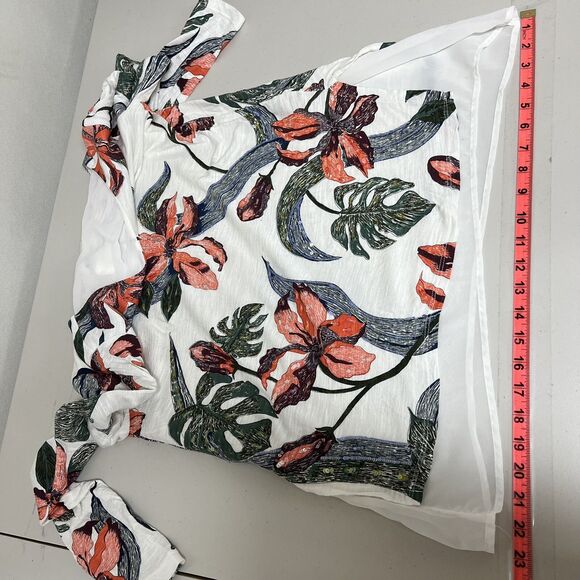 Soft Surroundings Petal Floral Sequin Tunic Top M Boho Boat Neck Long Sleeve - Picture 14 of 15